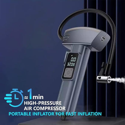 Portable Digital Air Compressor with Automatic Inflation and Preset Pressure Settings