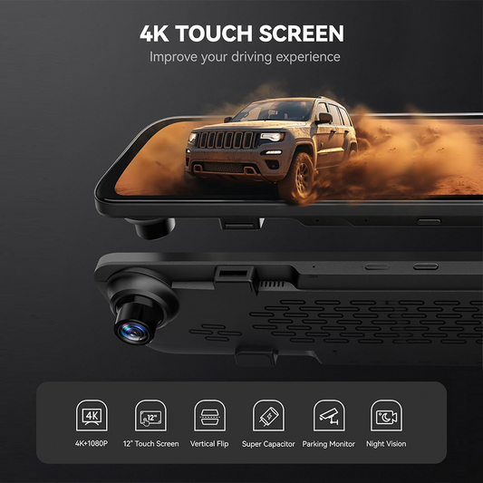 Teslarm Touchscreen Car Rearview Mirror With Starry Night Vision